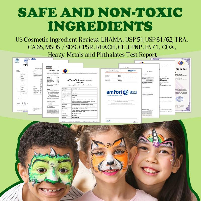 High Quality Professional Custom Special Unique Body Art Templates Universal Self-Adhesive Face Paint Stencils