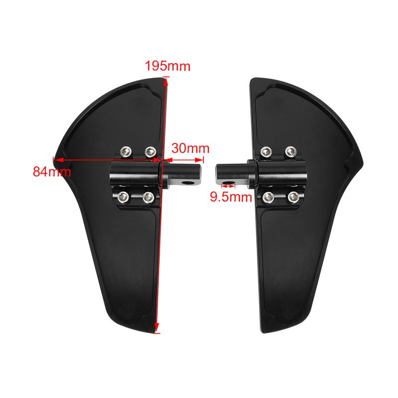 1 Pair Motorcycle Rear Passenger Defiance Floorboards Male Mount Foot Pegs Aluminum Pedal For Harley Touring Electra Glide Dyna