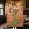 1pc Alphonse Mucha's The Four Seasons blanket, al season lightweigh Poster blanket home office outdoor nap multifunc Poster blanketional blanket