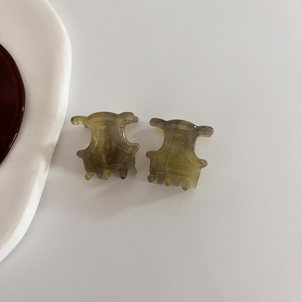 Элегантная мини-заколка для волос Gold Label из ацетата — ретро-стиль для челки