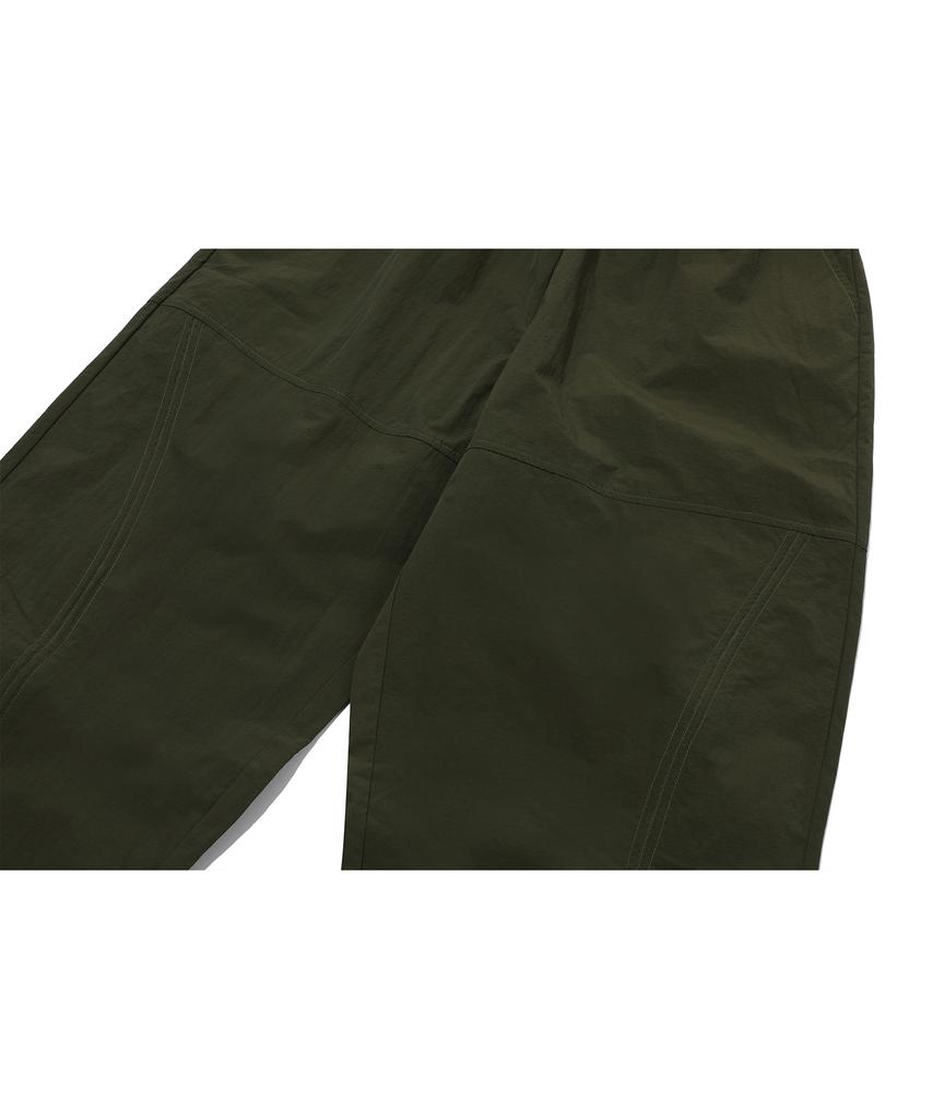 CPGN STUDIO Shirred Wide Nylon Pants Khaki