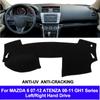 Для MAZDA 6 2007-2012 ATENZA 2008-2011 GH1 серии LHD RHD чехол на приборную панель автомобиля, коврик для приборной панели, ковер, накидка, 2 слоя, авто
