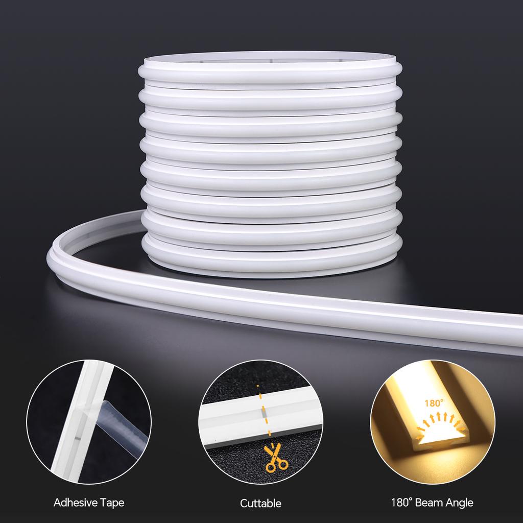 Вход Лестничный Коридор Умная Ночная Подсветка Лента 24В Сплошной Силикон COB LED Неоновая Лента Устанавливается Где угодно Портативный Датчик Движения PIR