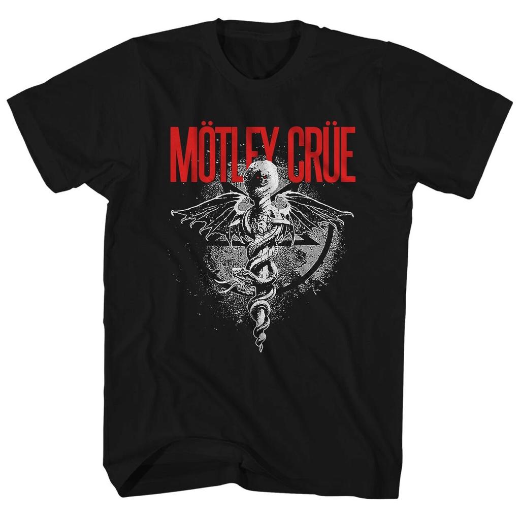 Motley Crue Dr Feelgood Мужская футболка Рок-н-ролл Музыка Классическая футболка группы Черная