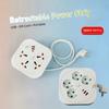 Выдвижная USB-удлинитель – Квадратный портативный удлинитель с кабелем 2 метра, Многорозеточная зарядная станция