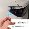 For Tesla Model 3 Y S X Remote Control of Charging Cover Open Button Charger Pile Opening Cover Port Key Chip Modely Accessories