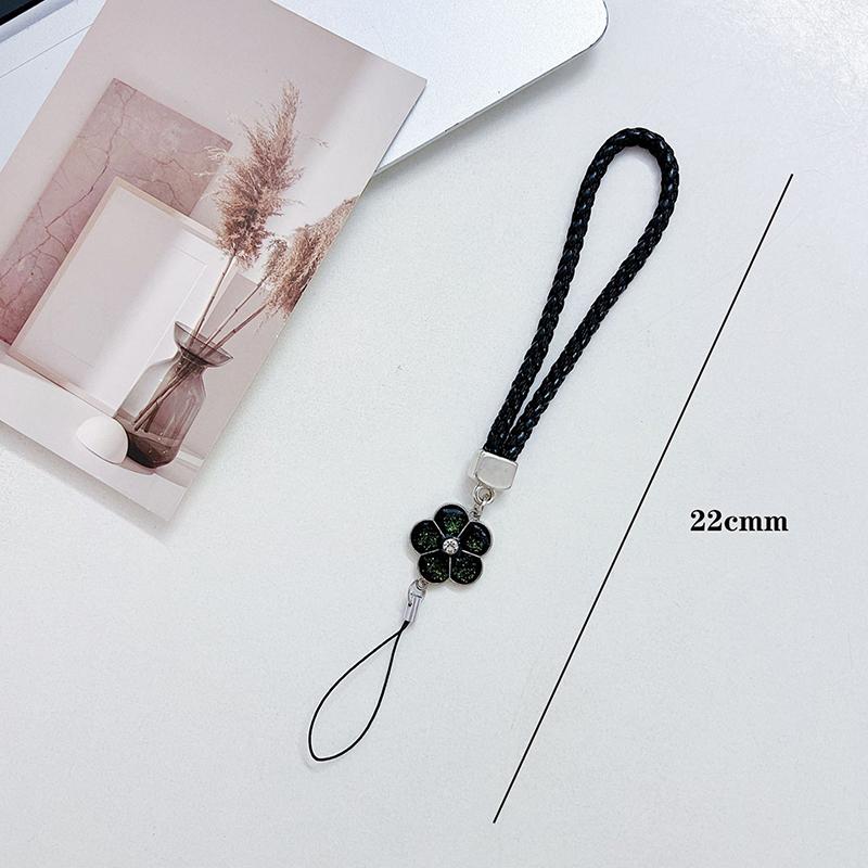 Wrist Anti-Lost Hanging Cord Pu Leather Rope Flower Mobile Phone Strap Cell Phone Lanyard Mobile Phone Lanyard Keychain