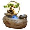 Настольный фонтан с каменной горкой - украшение в виде колеса фэн-шуй с циркулирующей водой для офиса или дома.