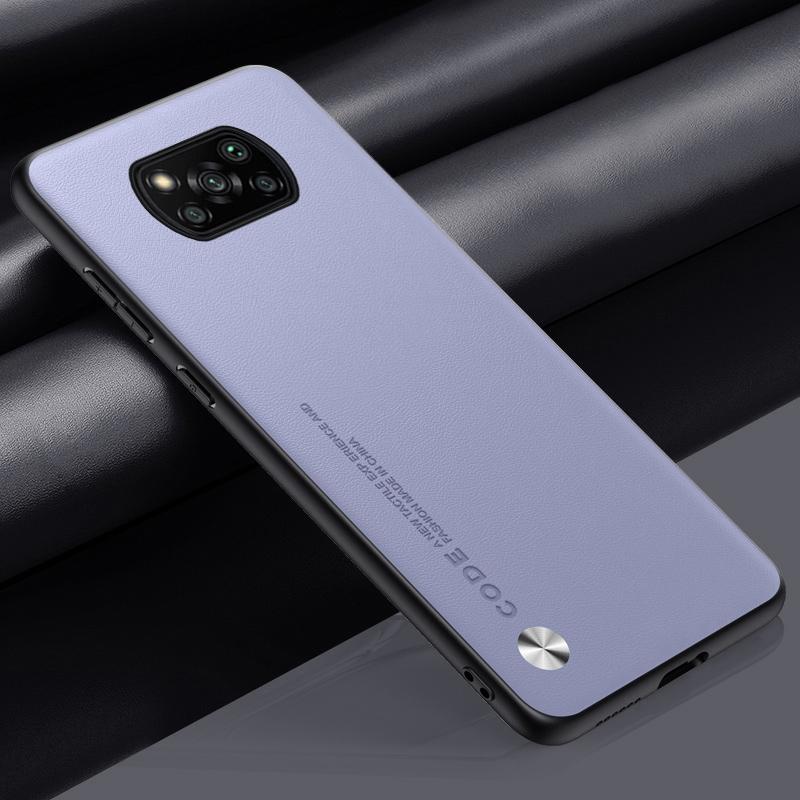 Luxury PU Leather Case For Xiaomi Poco X3 Pro Matte Back Cover Silicone Protection Phone Case For Poco X3 NFC X3Pro PocoX3 Coque