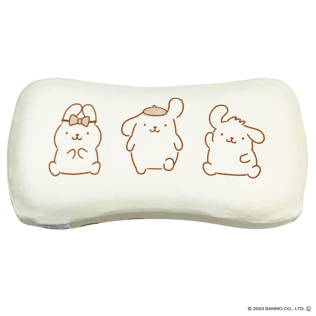 MORIPiLO Morishita подушка из пены с эффектом памяти Sanrio Pompompurin 15x31 см, подушка для поддержки талии и спины, мягкая игрушка, пастельно-желтая 4621198