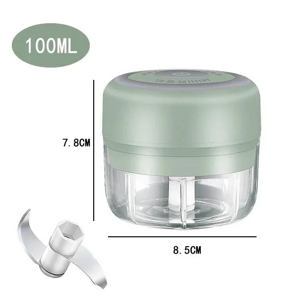 Portable Wireless Electric Mini Food Chopper Bowl Garlic Masher USB Rechargeable Vegetable Meat Grinder Kitchen Blender Gadget 4