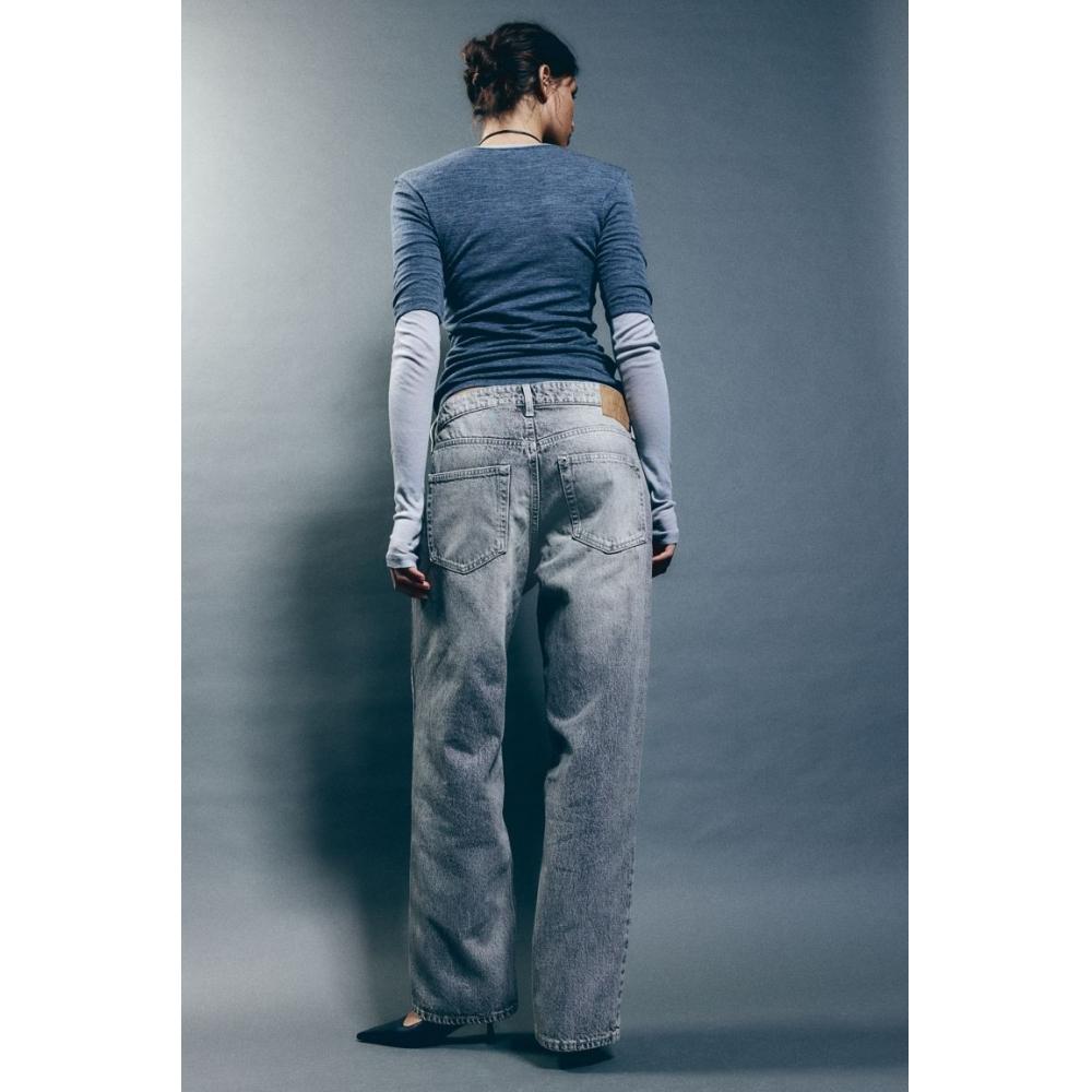 Джинсы мешковатые HM 90s с низкой талией серые