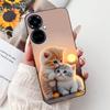 For Tecno Camon 19Pro 5G CI7n Back Cover For Tecno Camon 19 Pro 5G Case Silicone Cute Cat Luxury Flowers Shockproof Bumper Funda
