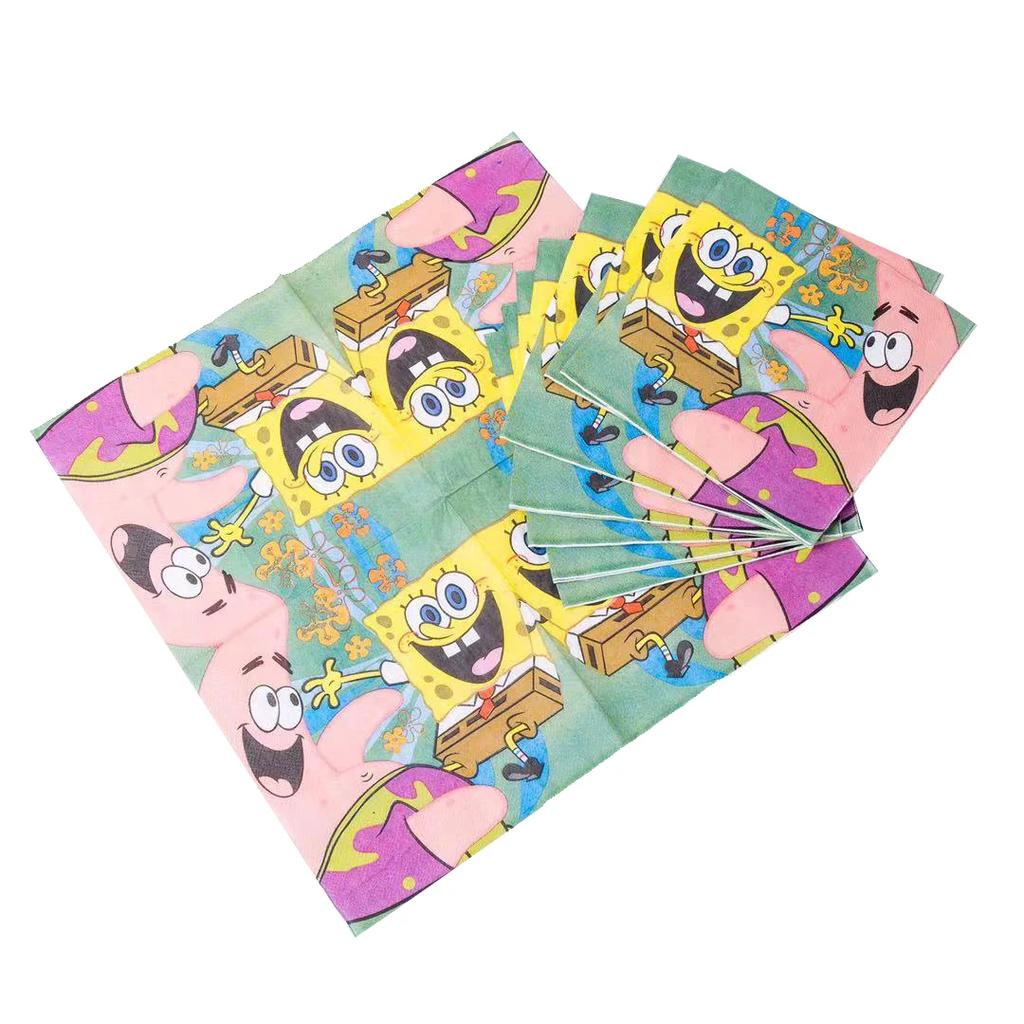 Украшение для дня рождения Губки Боба Для Детей Игрушка Воздушные Шары из Алюминиевой Фольги Латексные Мультяшная Посуда Принадлежности для Мероприятий Баннер Фон