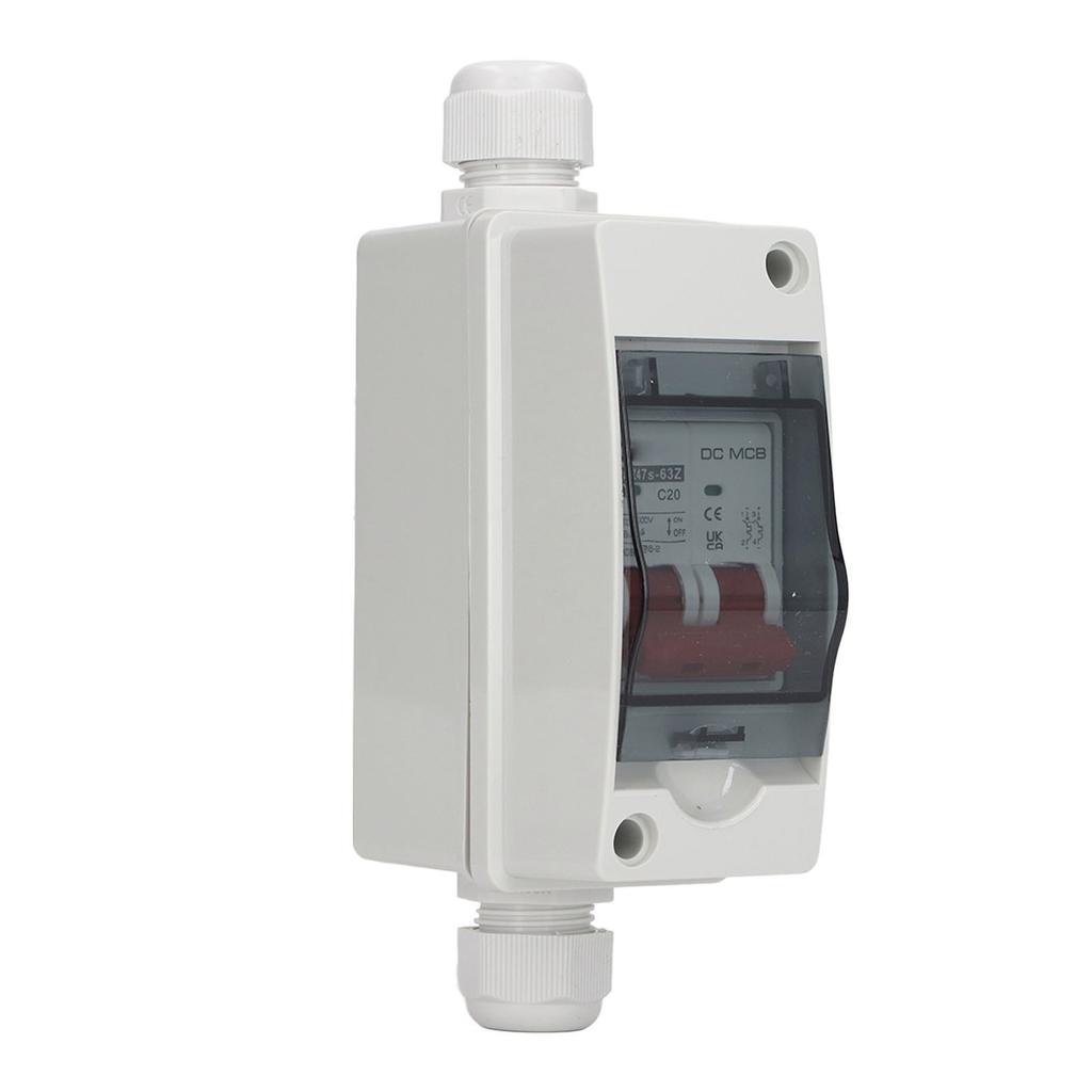 2P Miniature Circuit Breaker IP65 Waterproof Disconnect Switch for Solar PV System DC 1000V 20A