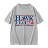 Футболки с принтом Hawk Tuah Летние Унисекс Повседневная Мода Смешные Уличная Одежда Большого Размера С Круглым Вырезом С Коротким Рукавом Топы для Женщин Футболки