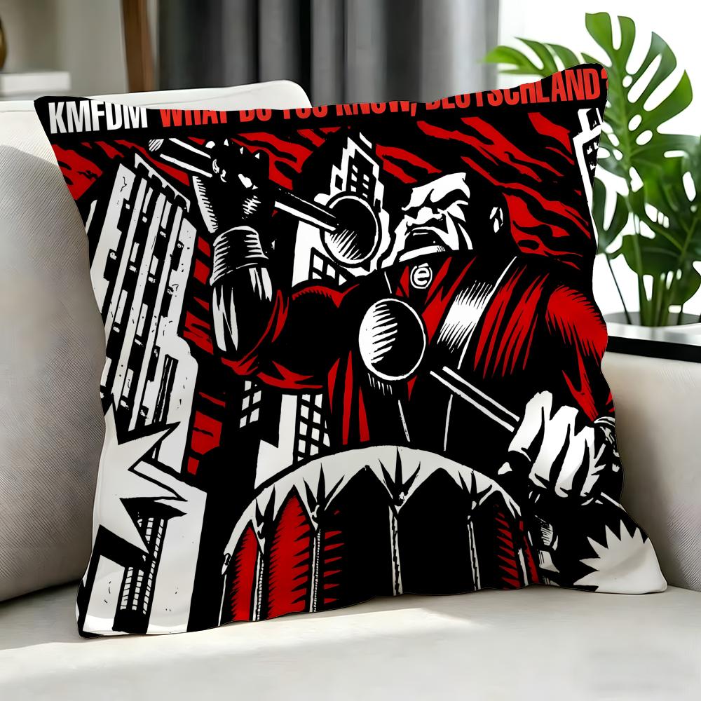 Band KKMFDM band DIY Stickying Cushion Cover Cushion Cover Set Pcs x x x Pillowcase Decorative Sofa Home Decor