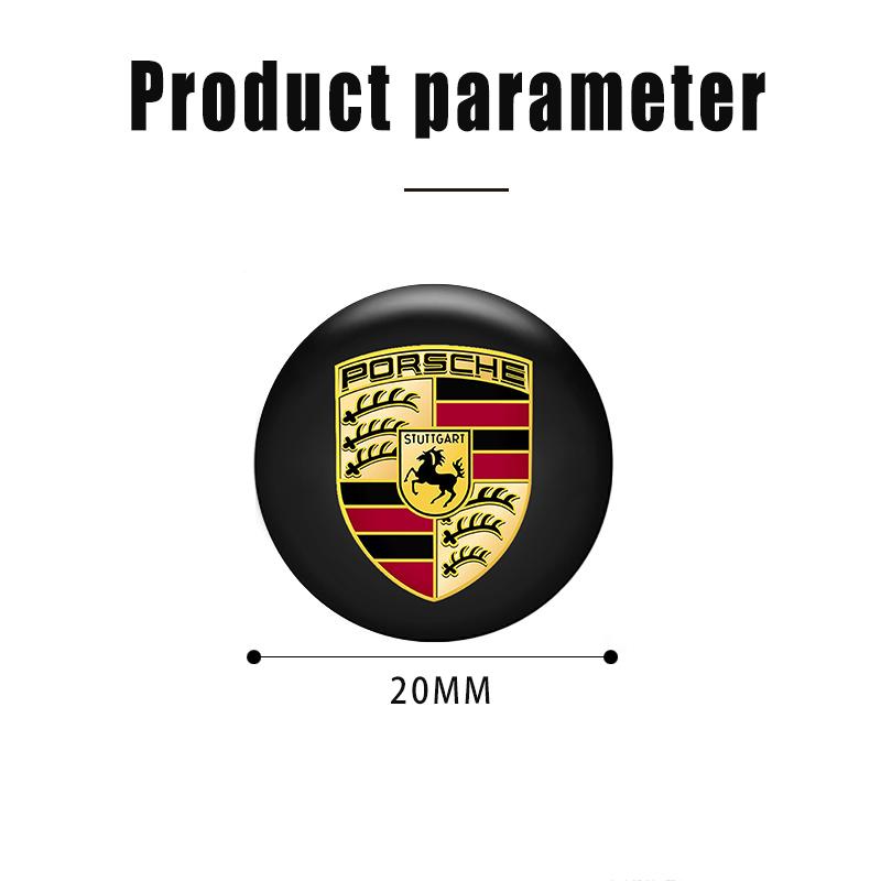 AABKW1 4PCS 20mm Car Door Lock Eye Sticker Protect Against Dirt Stickers For Porsche 911 Cayenne Carrera 928 Panamera Boxster Macan 918