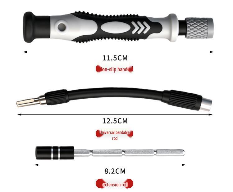 Прецизионный многофункциональный набор отверток с нескользящей ручкой и инструментом для поддевания - Незаменимый для дома