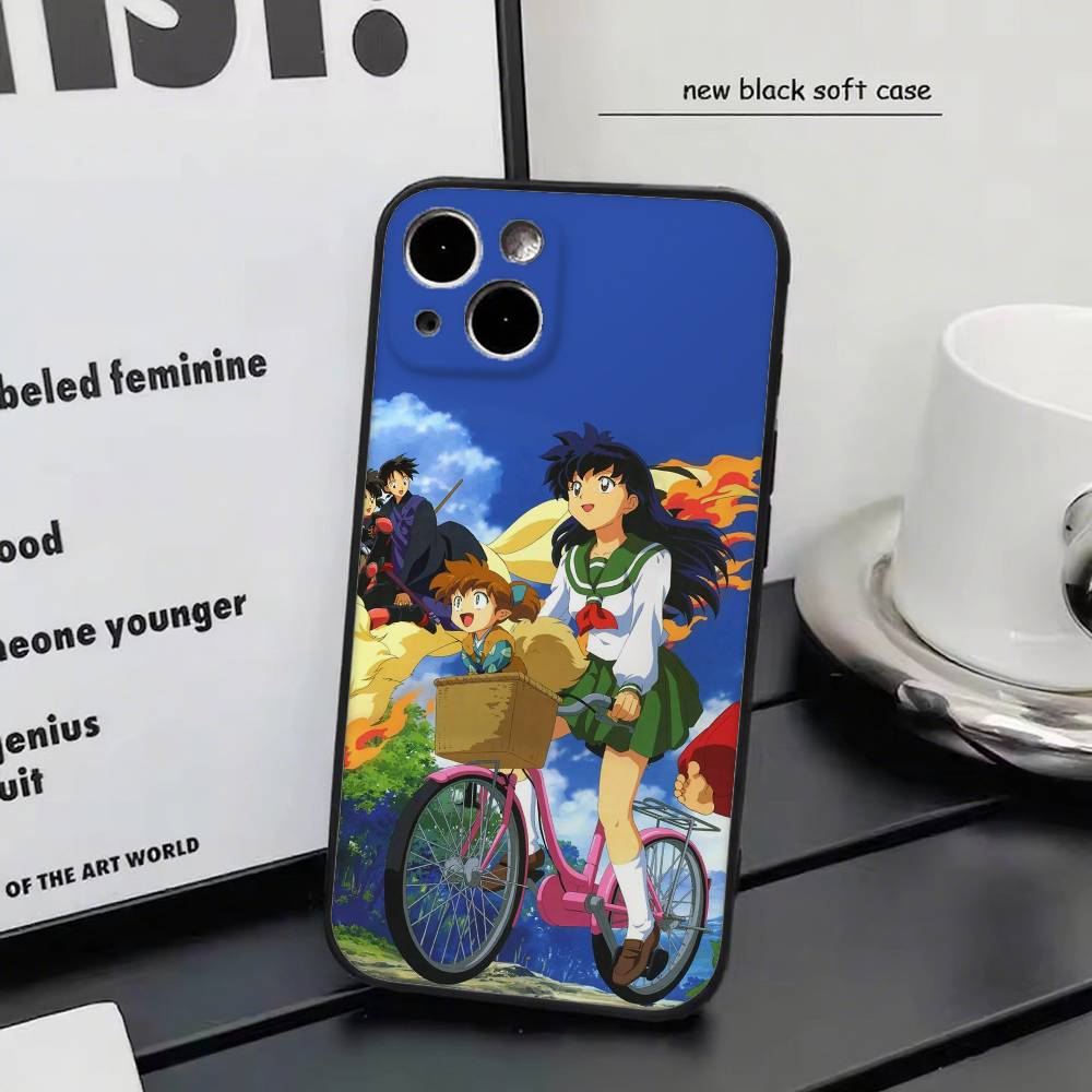 Ретро Аниме И-Инуяша Чехол для Телефона Силиконовый Мягкий Для IPhone 17 Air 16 15 14 13 12 11 Plus Pro Max Plus