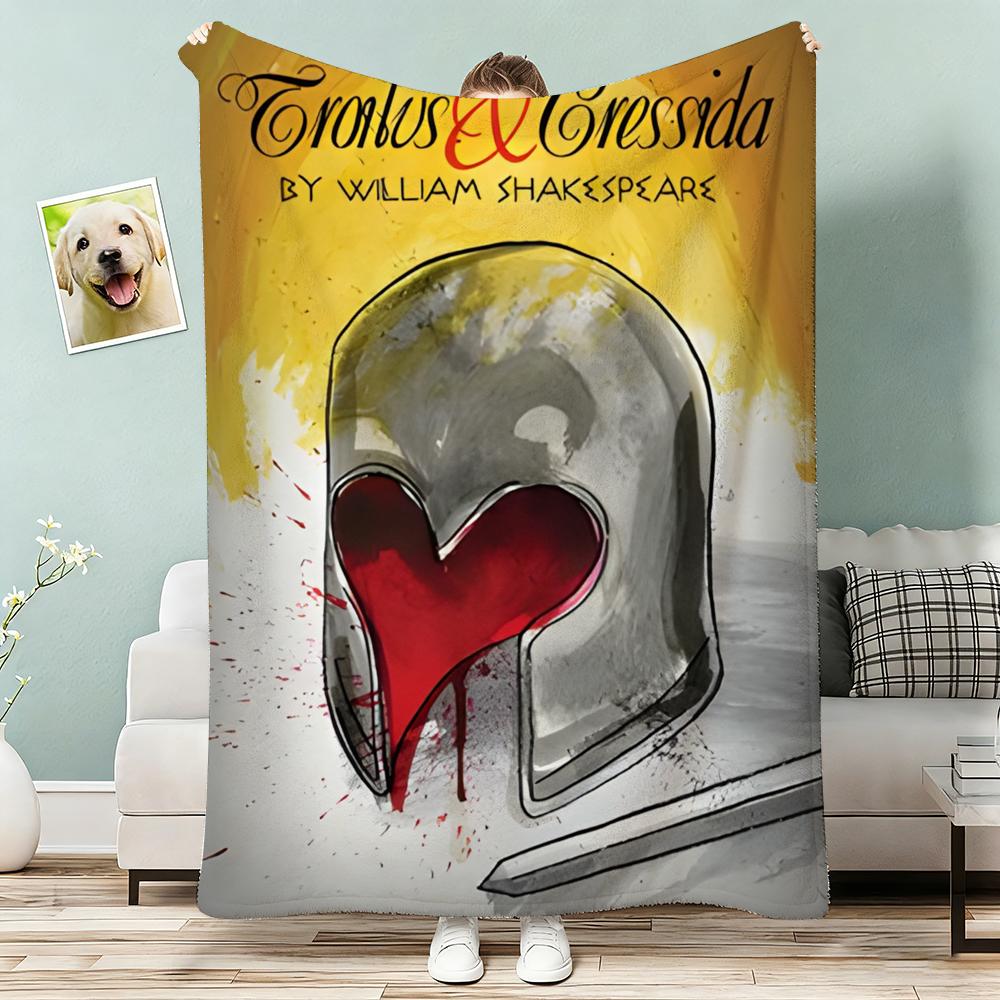 Troilus and Cressida Throw Lightweight g Flannel Blanket Soft Skinfriendly for Summer Cooling