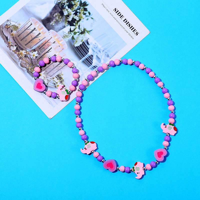 25 styles Cute Animal Flower Cartoon Flower Children's sweater necklace bracelet for children gift
