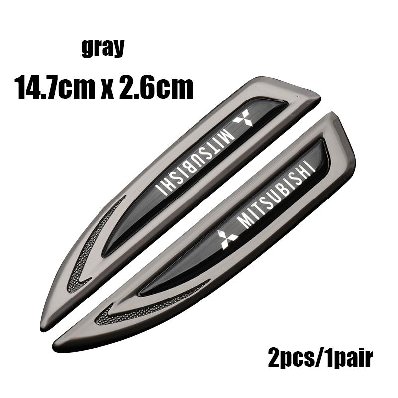 2pcs Mitsubishi metal Car Fender side logo Car door Rear Bumper tail door Emblem car door Car emblem sticker styling Accessories
