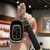 Car Smart Key Case Cover with Leather Lanyard for Honda 2022 2023 2024 Accord Civic HR-V CR-V Pilot Sport SI EX EX-L Touring