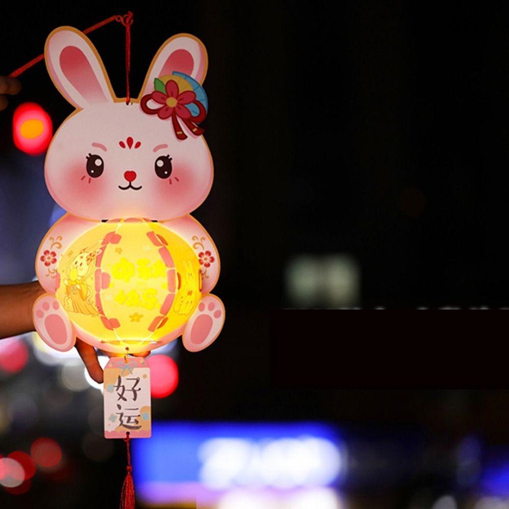 Luminous Rabbit Lantern Hanging Handheld Luminous Lantern Mid-Autumn Festival Lantern Chidlren