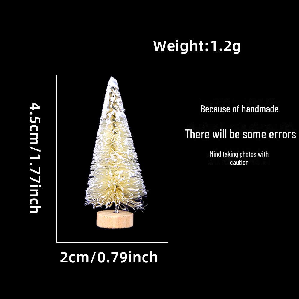 White Mini Christmas Tree Desktop Ornament - Small Christmas Decorations for Window Display