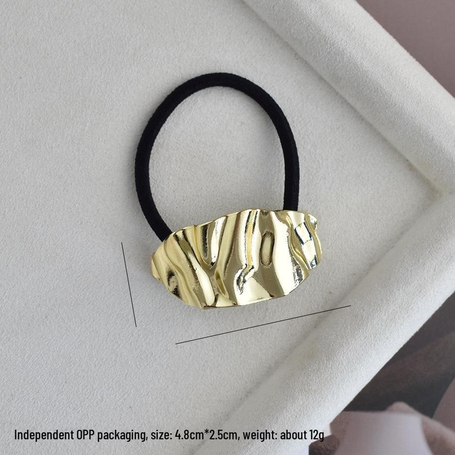 "U-Shaped Alloy Ponytail Headband: High-End, Cold Style, Seamless, Minimalist Hair Ring"