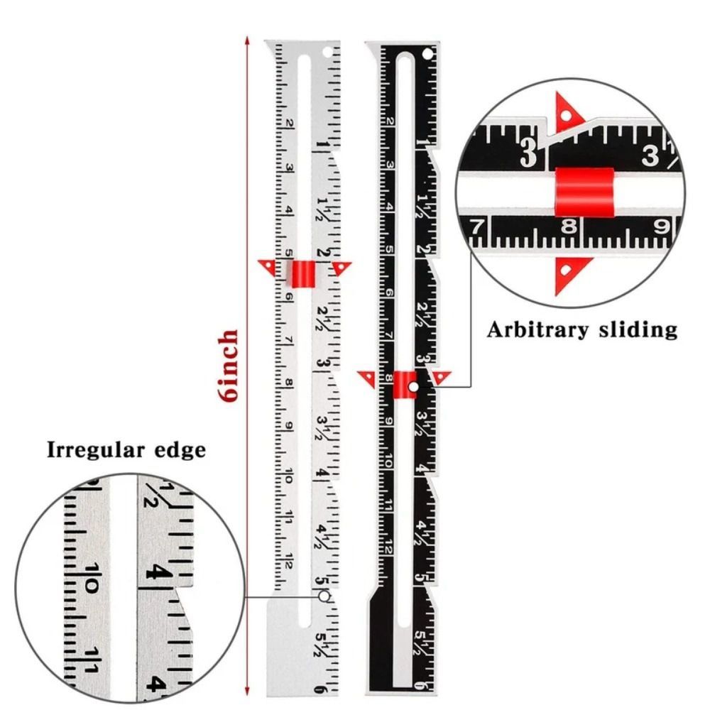 Многофункциональная линейка для шитья, алюминиевая, пластиковая, инструмент для пэчворка, линейка для квилтинга, вязания, рукоделия
