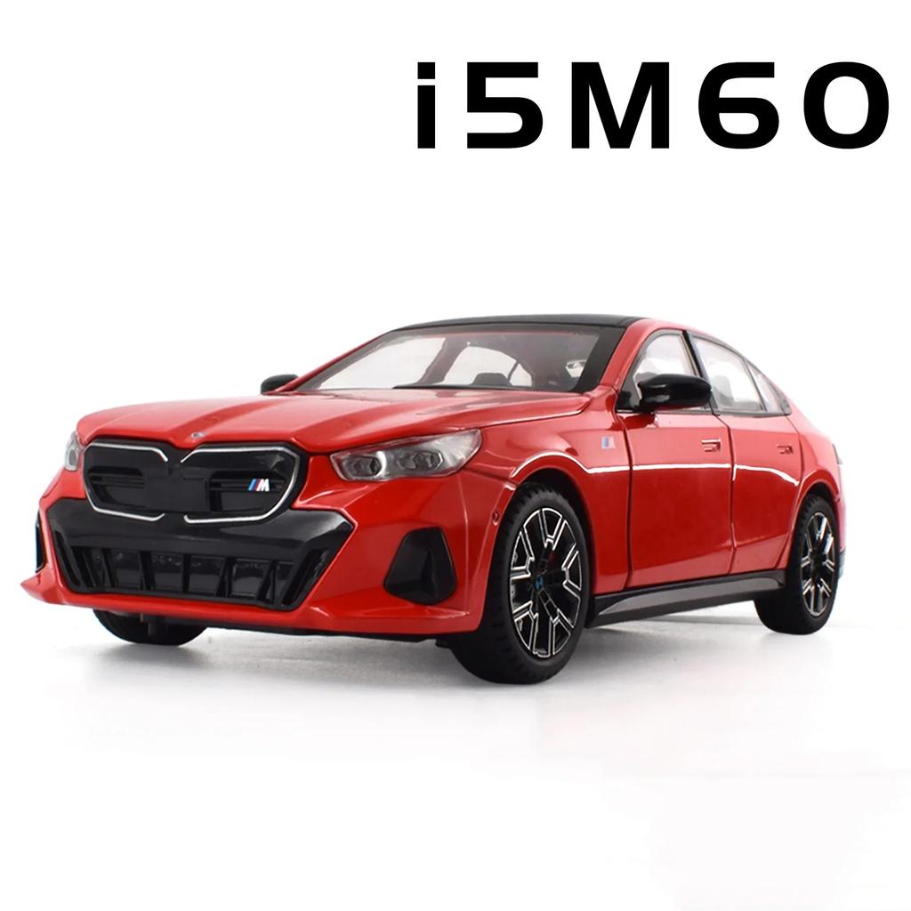 1:24 Scale I5M60 M8 Sports Car Model Toy Diecast Metal Sound Light Shock Absorption Doors Opened Vehicle Models for Children