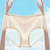 Женские трусы со средней талией из ледяного шелка размера плюс, эластичные, тонкие, мягкие, дышащие, антисептические, бесшовные, полосатые, кружевные, женские трусы, трусы