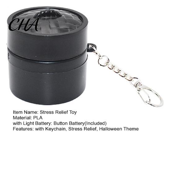 Decompression Clickers Halloween Fidget Clicker with Keychain, Stress Relief Finger Toy, Hanging Sensory Push Button Party Favors for Kids Adults Toys