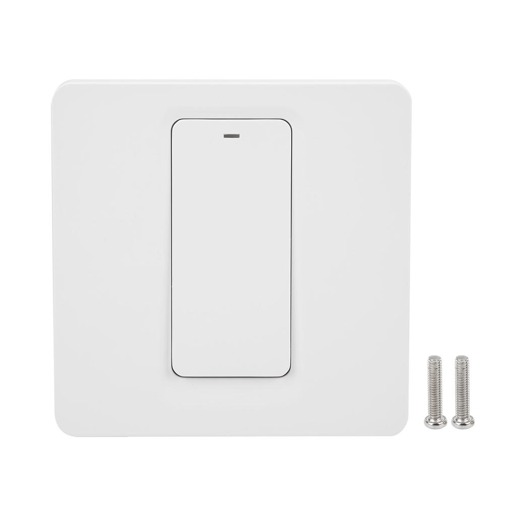 Wall Push Button Smart Light Switch Zero Fire 1 Gang 600W ABS for TUYA AC 100‑240VWifi