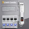 Мужские машинки для стрижки волос проводные беспроводные триммеры для волос профессиональный набор для стрижки для мужчин перезаряжаемый светодиодный дисплей