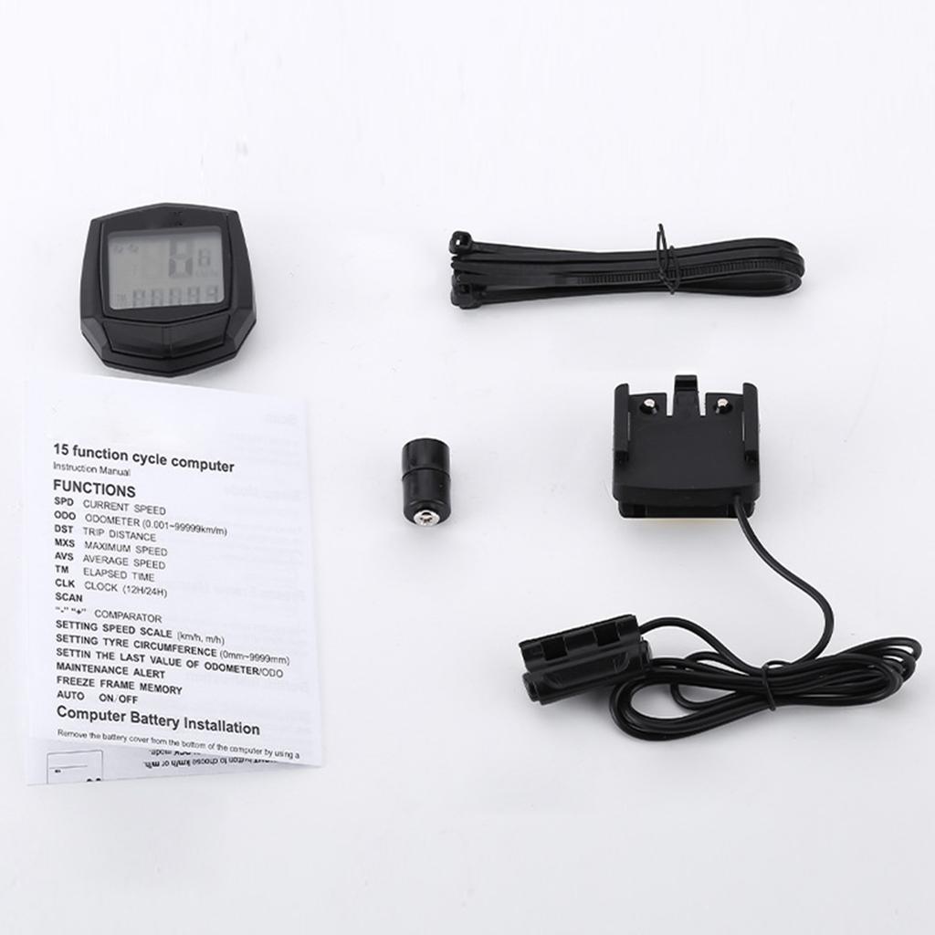 Велосипедный спидометр Точные китайский и английский интерфейсы Одометр Надежный проводной велокомпьютер для