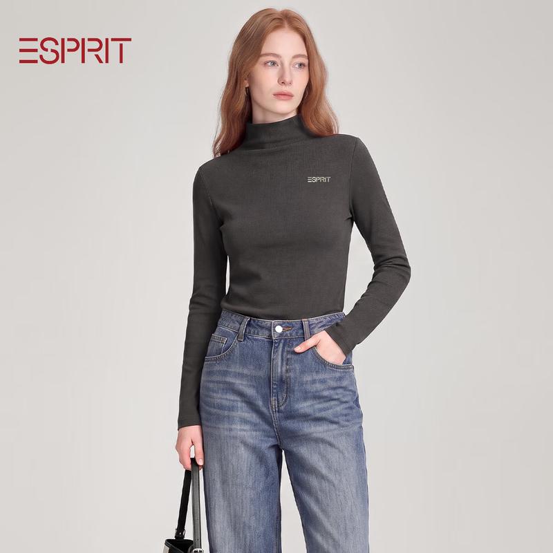 Esprit Women's Mock Neck Long Sleeve Slim Fit Base Layer