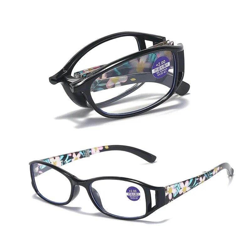 Новые модные складные очки для чтения для мужчин и женщин, анти-синий луч, анти-усталость, полная оправа, портативные очки с оригинальной коробкой