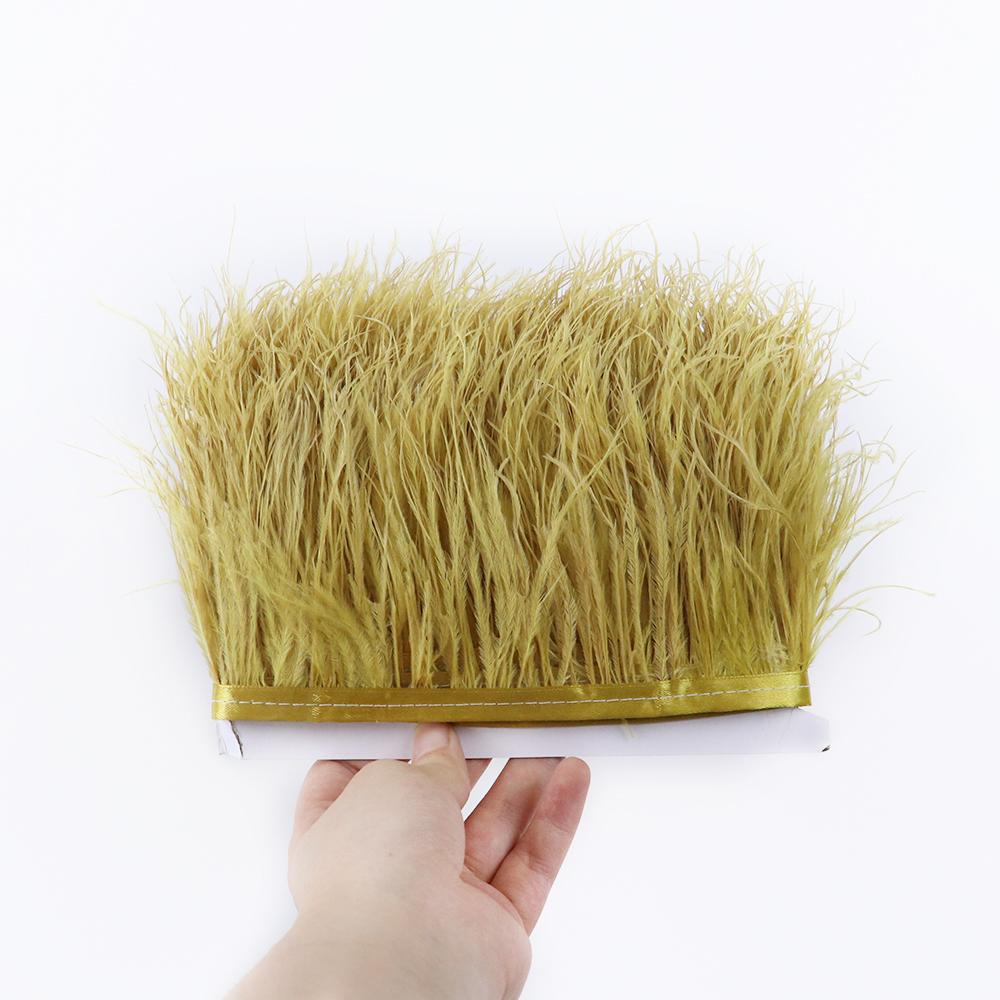 Dyed Ostrich Feather Trim Ribbon Fringe 6-8Cm Wedding Decoration Fluffy Feathers Dress Sewing Clothing 1/5/10Meter Plume Decor