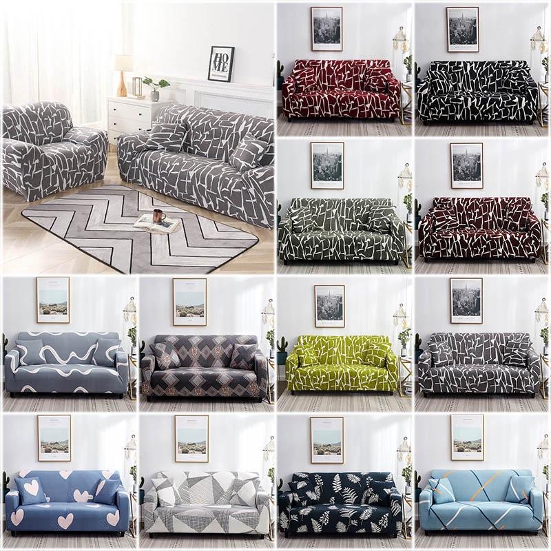 Современные чехлы для дивана с цветочным принтом, мягкие и эластичные, защитные