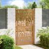 VidaXL Garden Gate Weatherproof Steel Design Traces, Fence Gate, Outdoor Gate, Metal Gate, 4100987