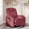VidaXL Electric Reclining Massage Armchair Bordeaux Red Fabric 3204359
