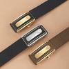 Мужской ремень из натуральной кожи, ремень с автоматической пряжкой без зубцов, кожаный ремень, деловой повседневный, для молодых и среднего возраста, мужской