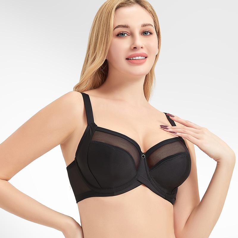 Cross-Border Plus Size Women's Anti-Sagging, Breathable Mesh Bra - Large Bust Support
