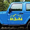 Stylish Vinyl Sticker Durability Removable Sun-proof Long-term Trees Mountain Vinyl Art Sticker for Truck