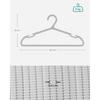 SONGMICS 50-Piece Plastic Clothes Hangers with Wide Shoulder Holes, Space-Saving, 41.6cm Wide, Gray, CRP010G01