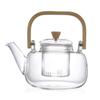 Стеклянный чайник для заваривания цветущего и листового чая, ручной заварочный чайник со съемным ситечком для кухни, отеля, барбекю