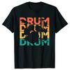 Drummer Retro Vintage Evolution Of Unisex Drumsticks Drumset Drum Set T Shirt Harajuku Cotton I Destroy Silence Drumming Tshirts